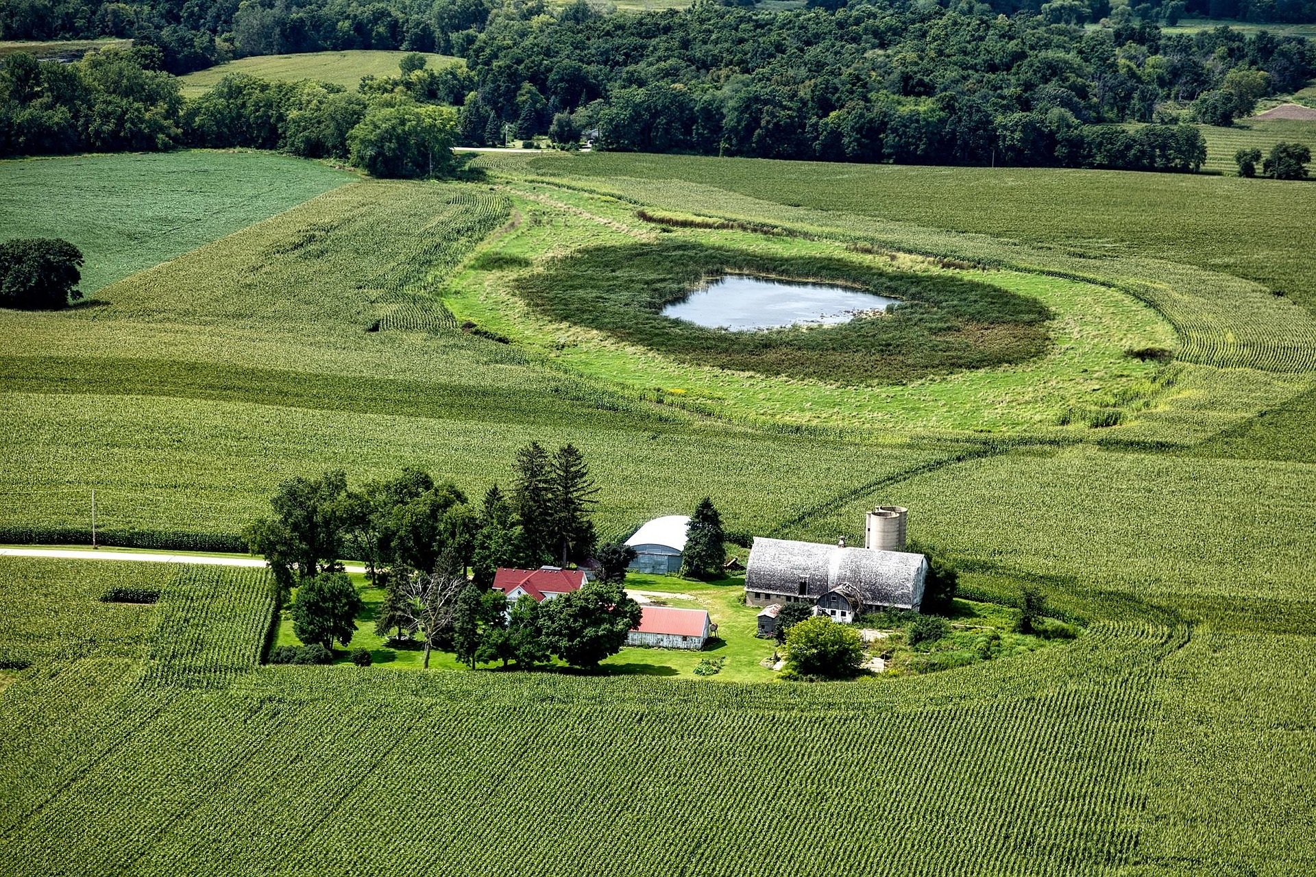Highland farm landscape